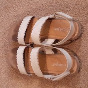 Cat and Jack girls sandals, white